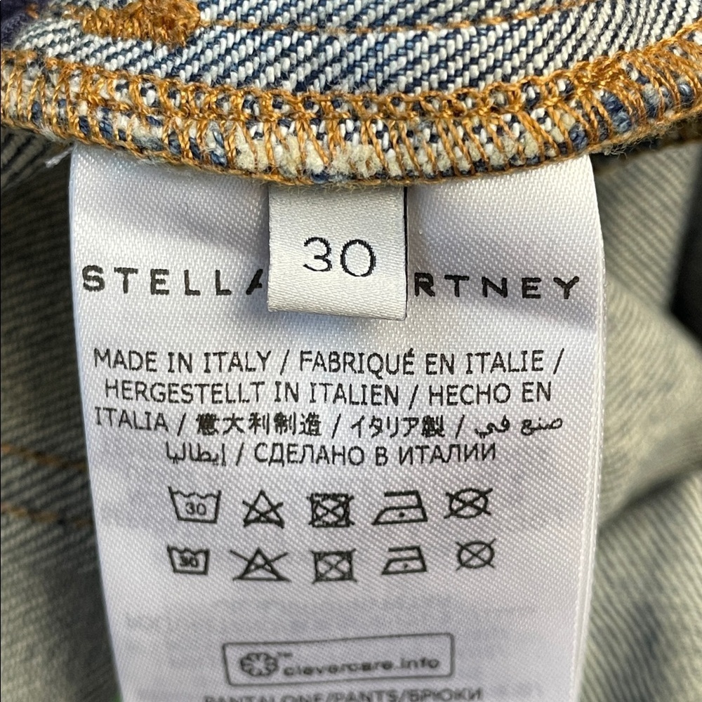NWT Stella McCartney Vintage Dark Blue 90s Crop Flare Jeans Sz 30 - Picture 11 of 16